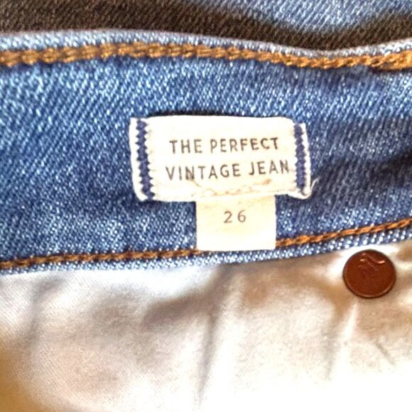 Madewell The Perfect Vintage Jean Melgrove Wash Blue Straight Women's Size 26 - Picture 2 of 10